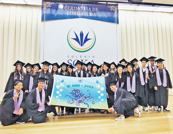 Cerimônia de Formatura 2023 DA 15ª Turma do Ensino Fundamental DOS ANOS FINAIS (EFAF) (16 de dezembro, 10h. Presença: 287 pessoas e 24 formandos)