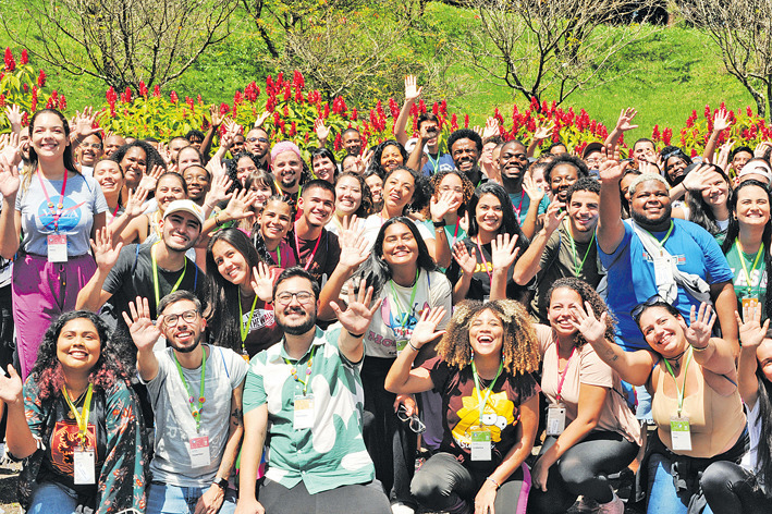 Participantes da Academia Índigo Juventude Soka do Brasil