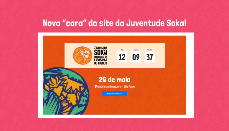 Nova cara do site da Juventude Soka!