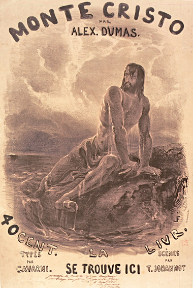 Ilustração do personagem Edmond Dantès na edição de 1846 do livro O Conde de Monte Cristo, de Alexandre Dumas