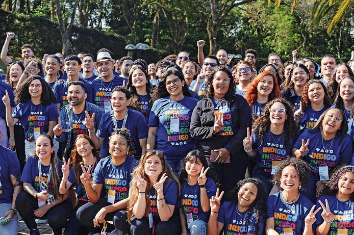 Participantes da 6a turma da Academia Índigo Juventude Soka da Brasil no Centro Cultural Campestre da BSGI (Itapevi, SP, 21 set. 2025)
